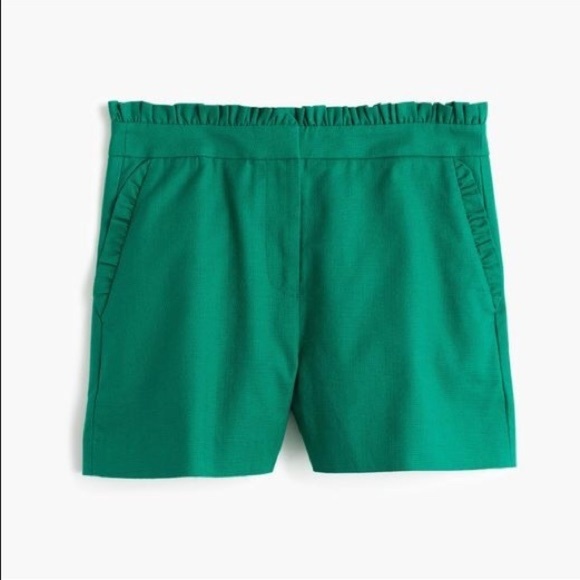 j crew green shorts